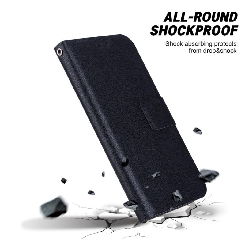 Fliptok Samsung Galaxy S25 Plus 5g Sima Bőrhatású Pánttal