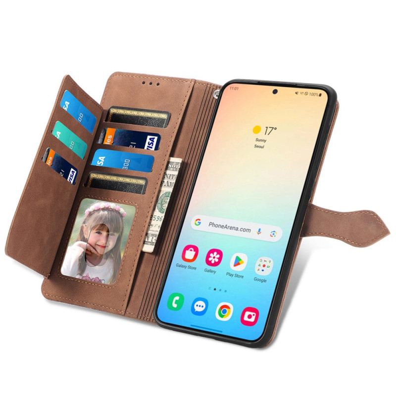 Fliptok Samsung Galaxy S25 Plus 5g Velúr Hatású Csipkepánt