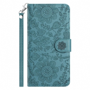 Fliptok Samsung Galaxy S25 Plus 5g Virágmintás Pánttal