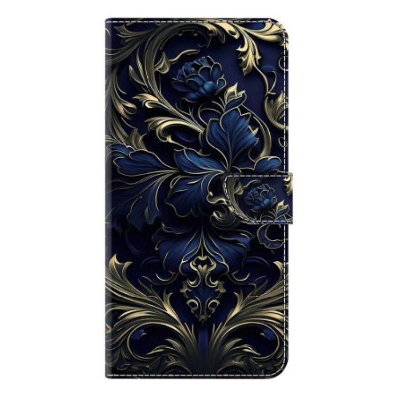 Kinyitható Tokok Samsung Galaxy S25 Plus 5g Metálkék Virág