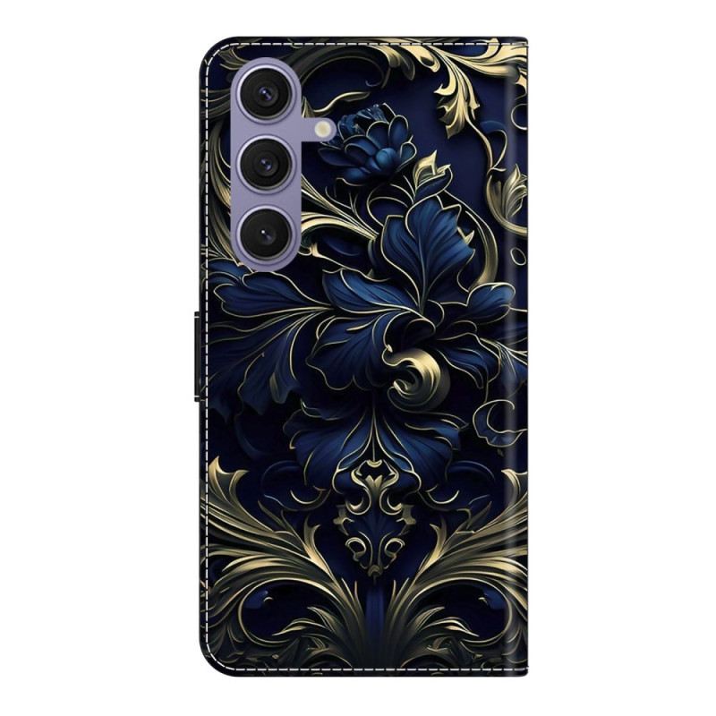 Kinyitható Tokok Samsung Galaxy S25 Plus 5g Metálkék Virág