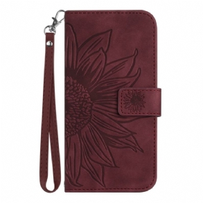 Kinyitható Tokok Samsung Galaxy S25 Plus 5g Napraforgóminta Pánttal