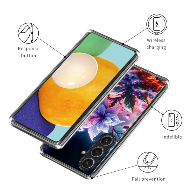 Mobiltelefon Tokok Samsung Galaxy S25 Plus 5g Lila Virágok