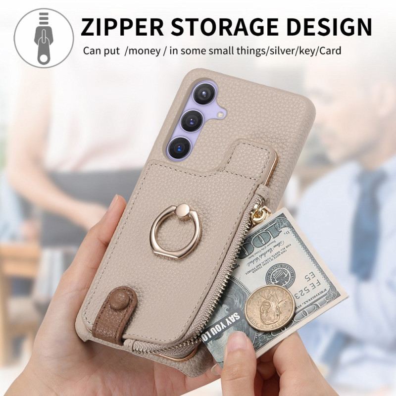 Mobiltelefon Tokok Samsung Galaxy S25 Plus 5g Pénztárca Mágneses Állvánnyal