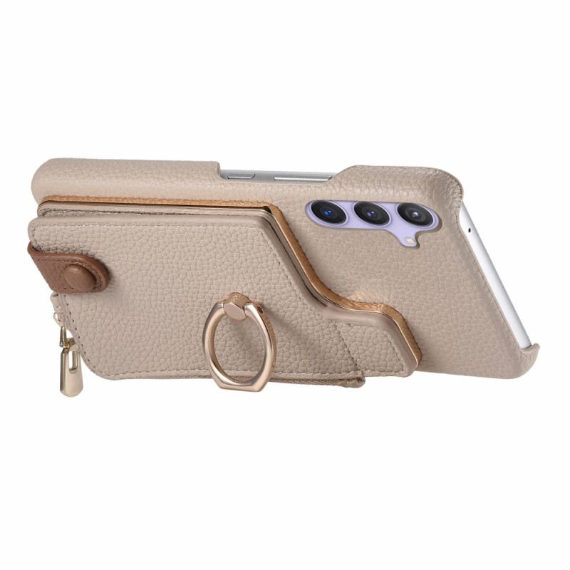 Mobiltelefon Tokok Samsung Galaxy S25 Plus 5g Pénztárca Mágneses Állvánnyal