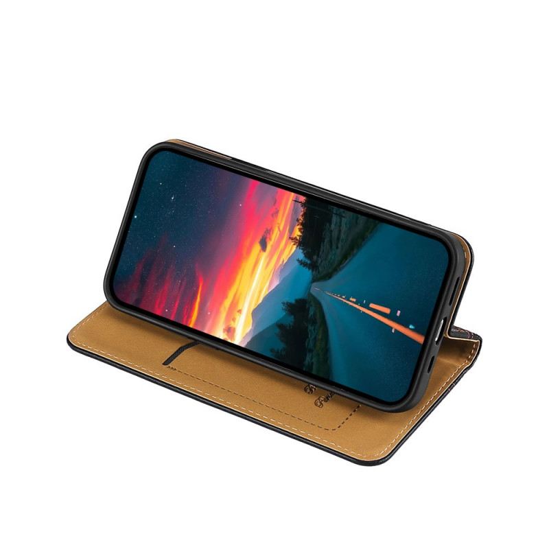 Fliptok Samsung Galaxy M32 Bőrtok Vintage Bőr Stílus