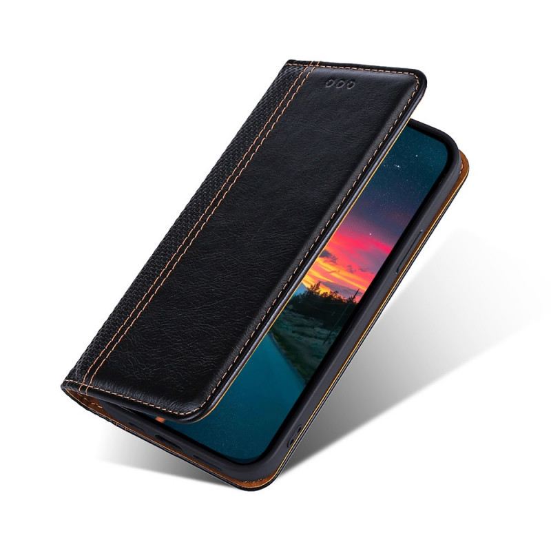 Fliptok Samsung Galaxy M32 Bőrtok Vintage Bőr Stílus
