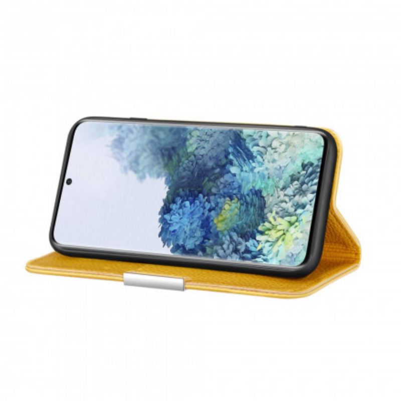 Fliptok Samsung Galaxy S21 Plus 5G Bőrtok Műbőr Litchi Ultra Chic