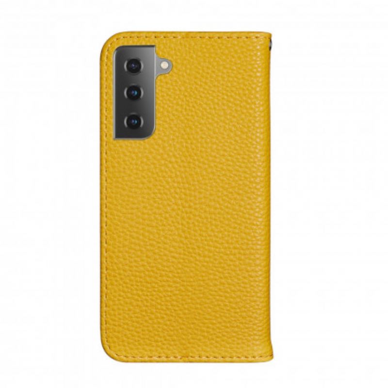 Fliptok Samsung Galaxy S21 Plus 5G Bőrtok Műbőr Litchi Ultra Chic