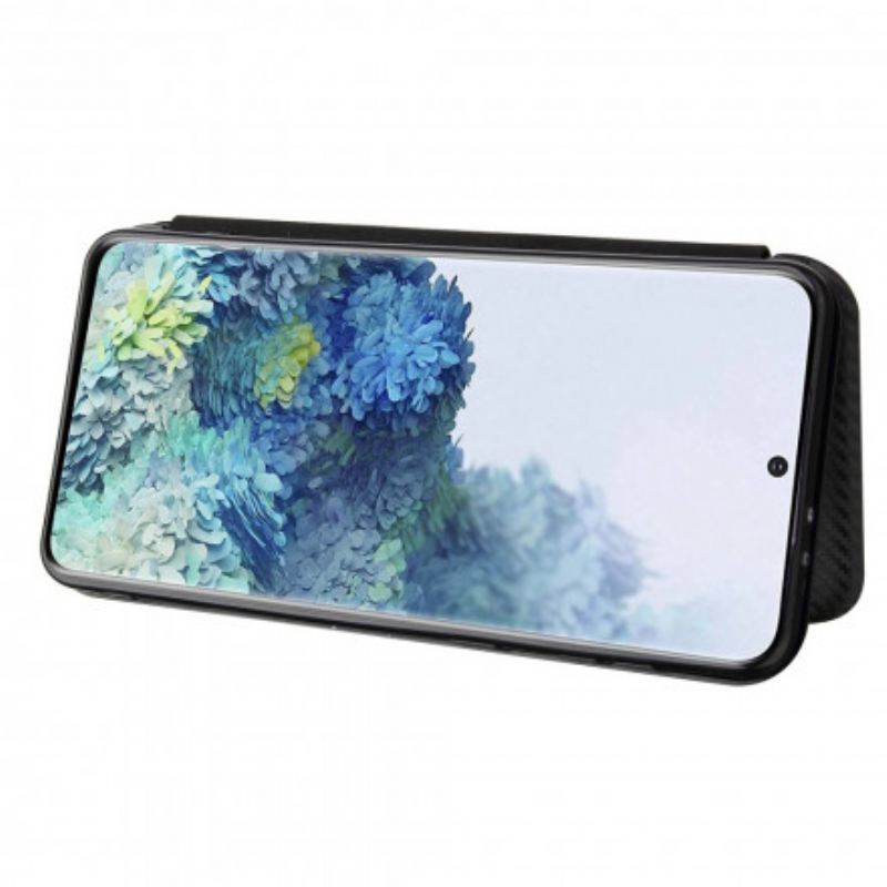 Fliptok Samsung Galaxy S21 Plus 5G Bőrtok Szénrost