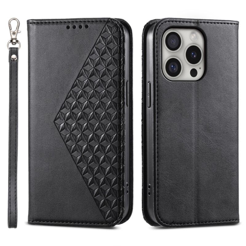 Bőrtok iPhone 16 Pro Gyémántok