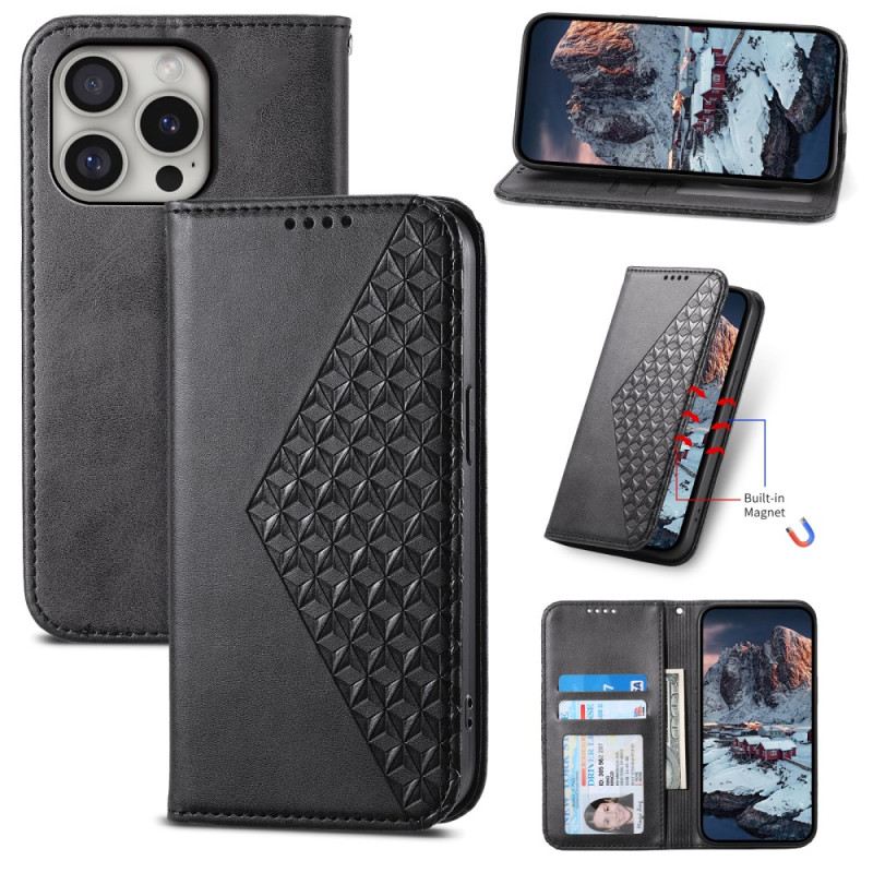 Bőrtok iPhone 16 Pro Gyémántok