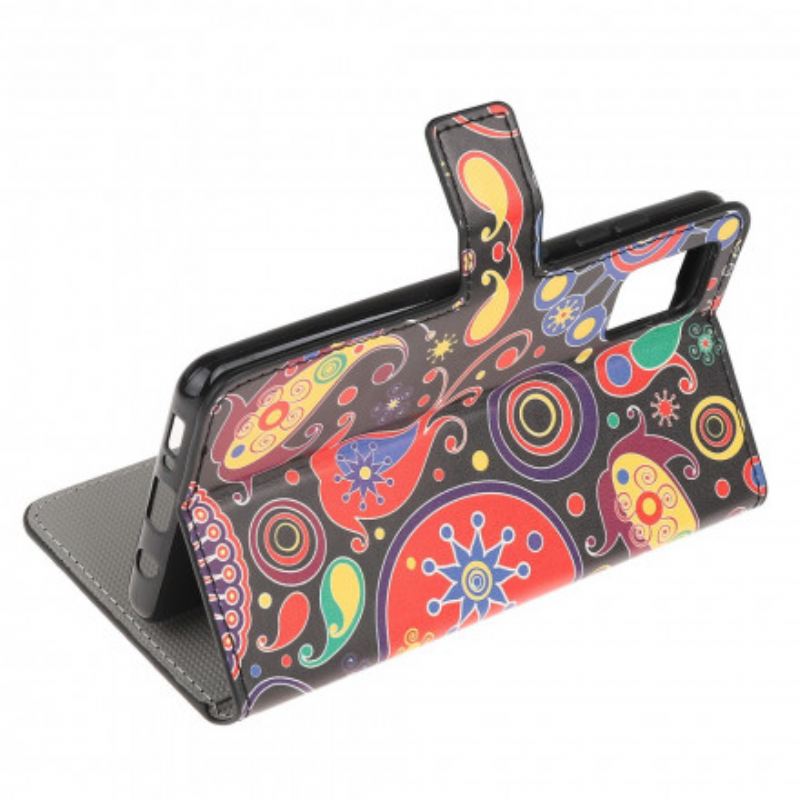 Fliptok / Bőrtok Poco M5s Galaxy Design