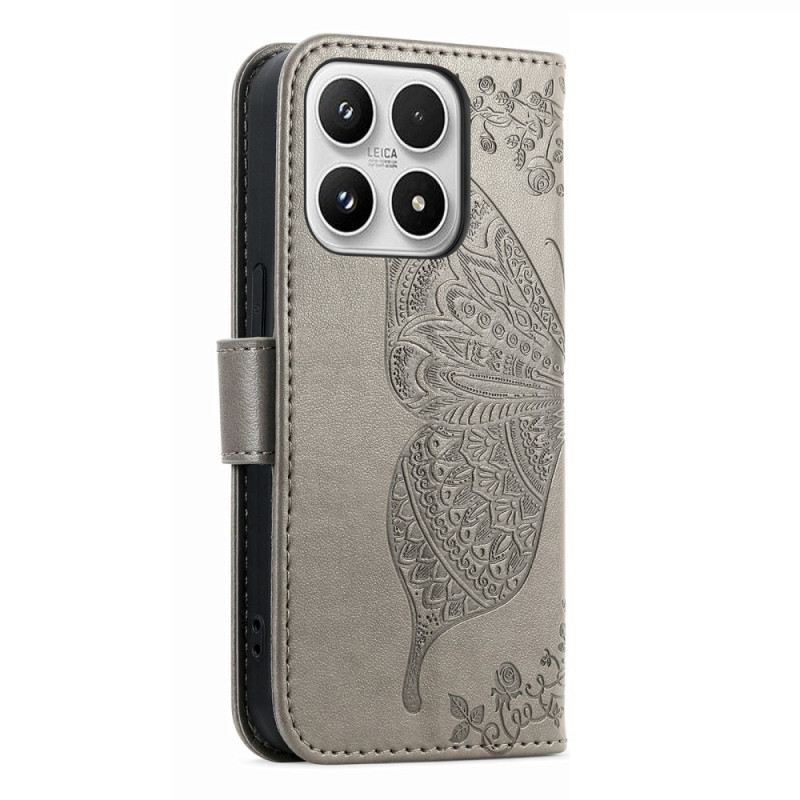 Bőrtok Xiaomi 17 3d Pillangó És Strassz