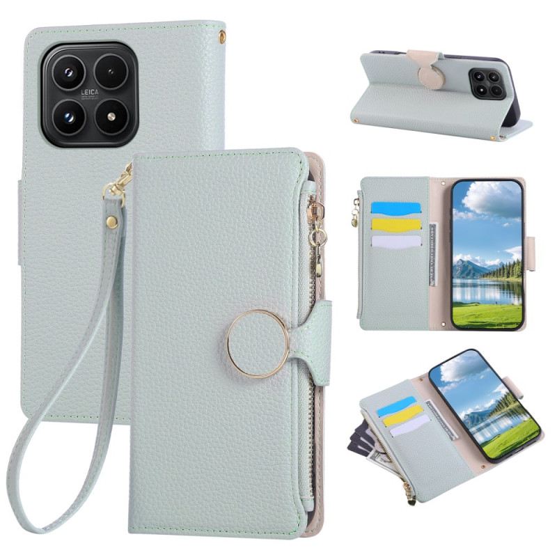 Bőrtok Xiaomi 17 Cipzáras Pénztárca