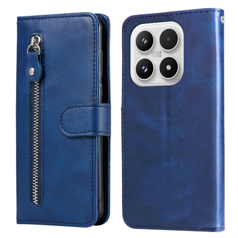 Bőrtok Xiaomi 17 Cipzáras Zsebes