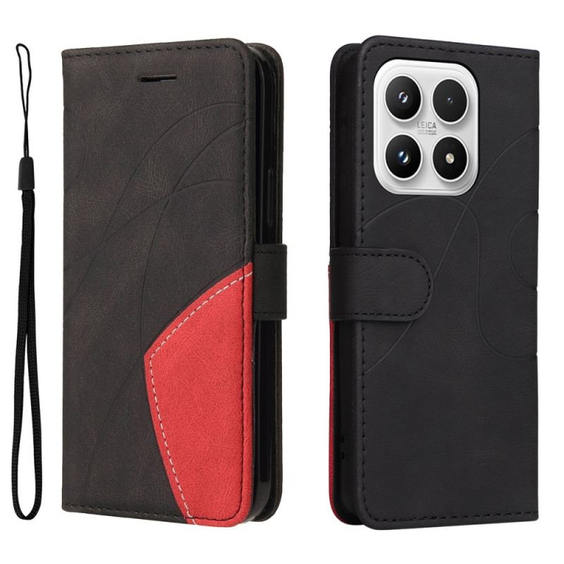 Bőrtok Xiaomi 17 Kétszínű Hullámos