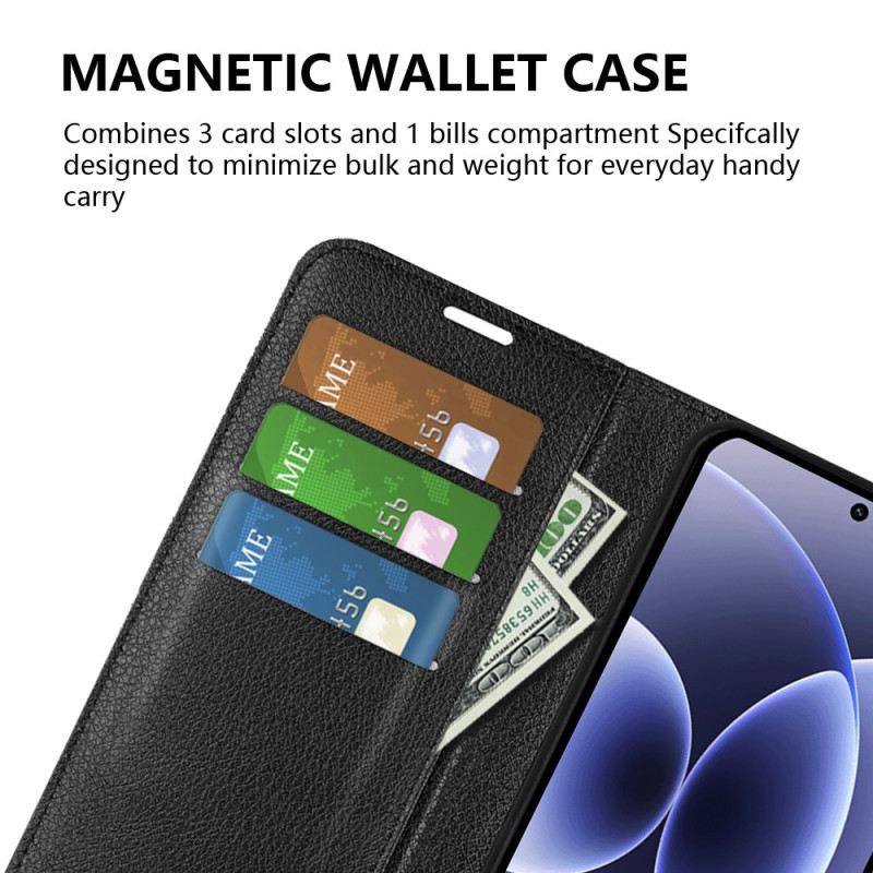 Bőrtok Xiaomi 17 Klasszikus Licsi Műbőr