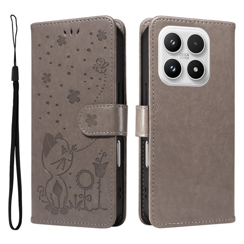 Bőrtok Xiaomi 17 Macska És Méh