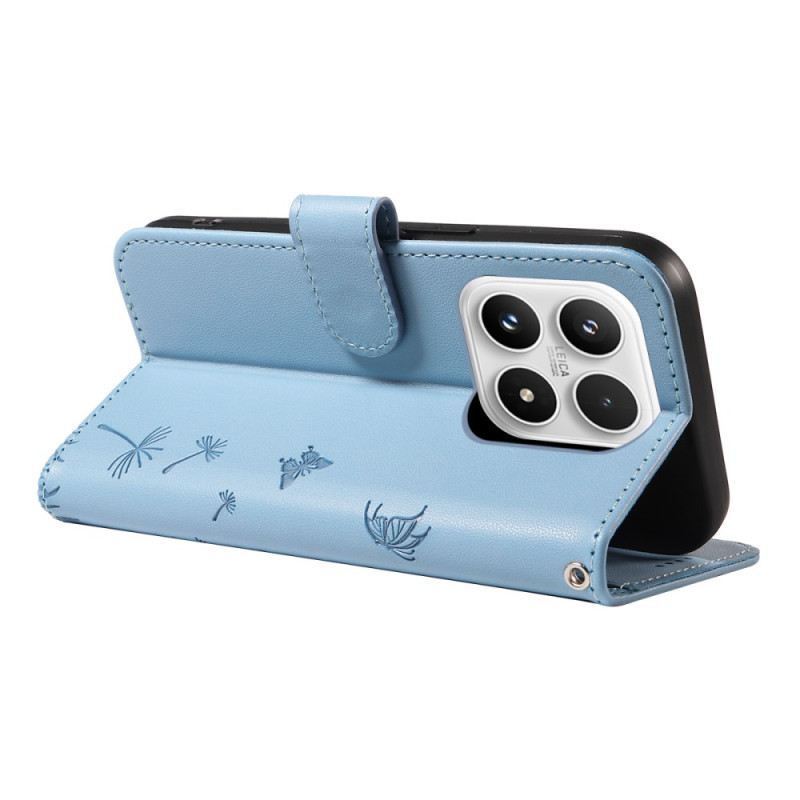 Bőrtok Xiaomi 17 Pitypang Dizájn Szíj