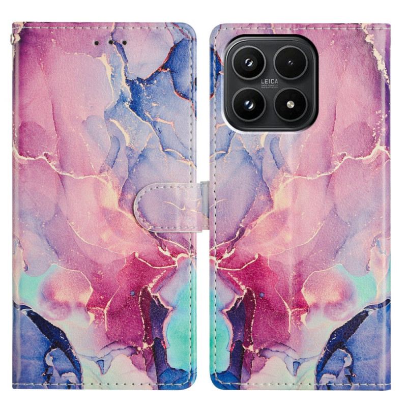 Bőrtok Xiaomi 17 Zöld És Rózsaszín Márvány