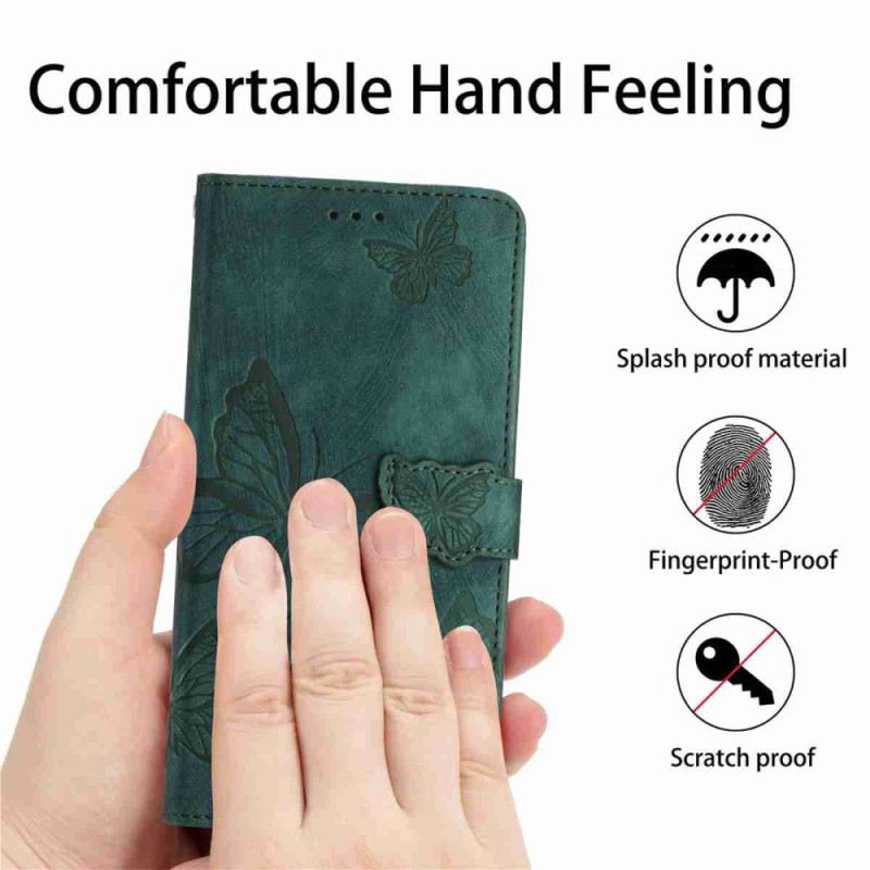 Fliptok Xiaomi 17 Velúr Pillangóhatású