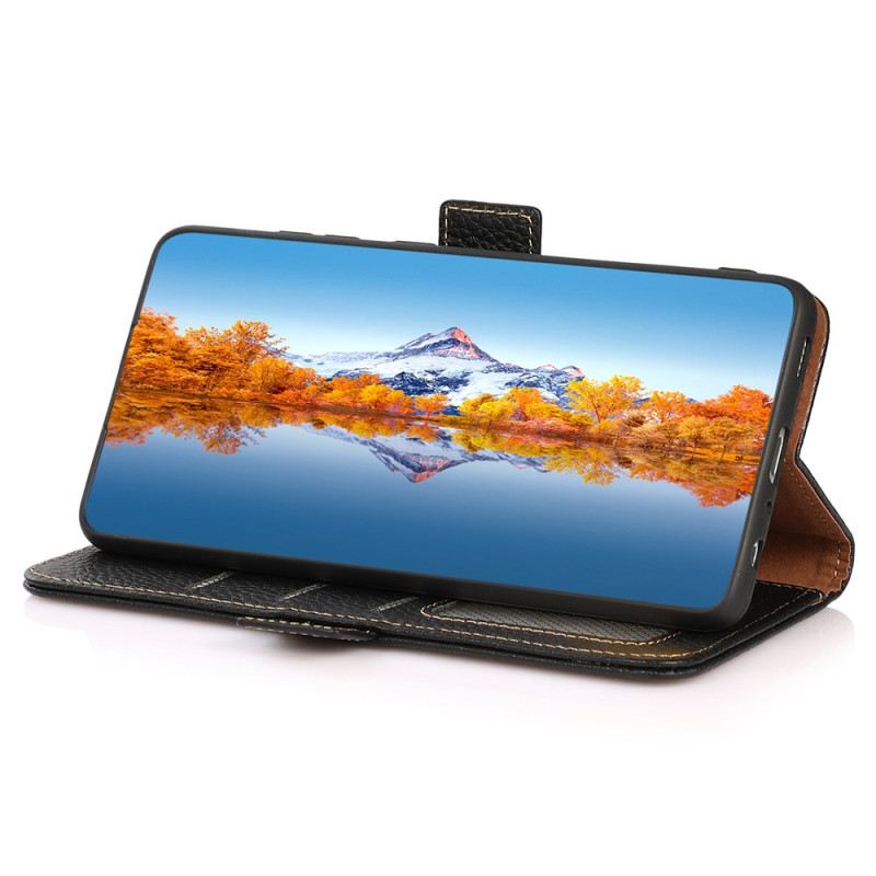 Kinyitható Tokok Xiaomi 17 Licsi Bőr Khazneh