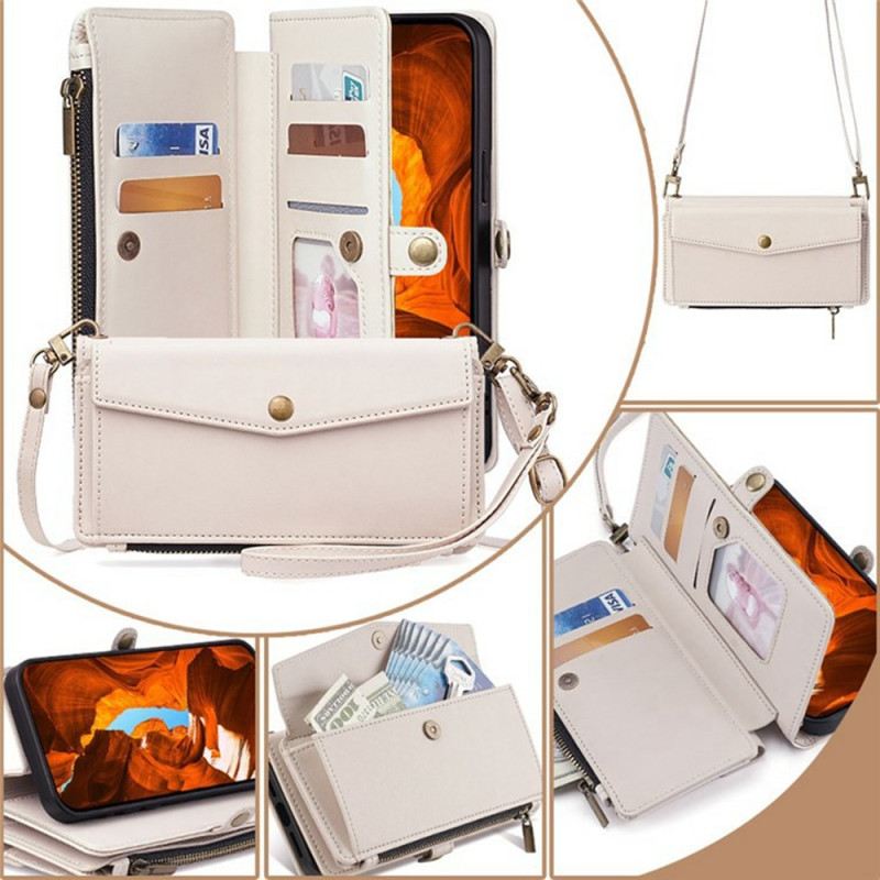 Kinyitható Tokok Xiaomi 17 Pénztárca Vállpánttal És Nyakpánttal