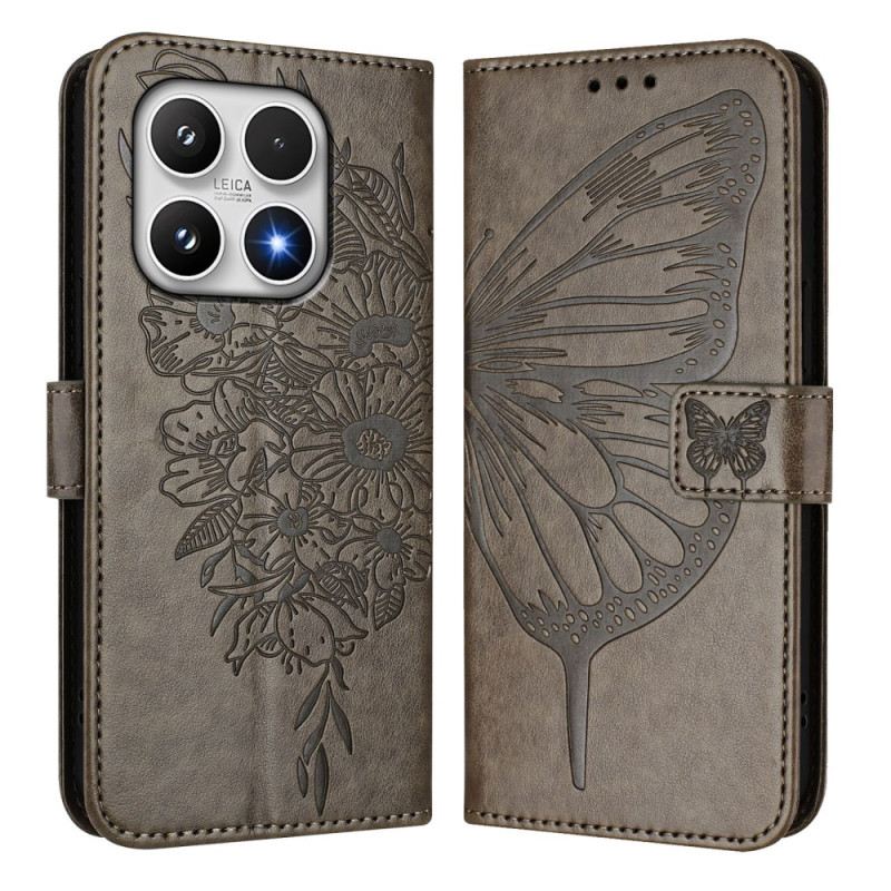 Kinyitható Tokok Xiaomi 17 Pillangó Dizájn Pánttal