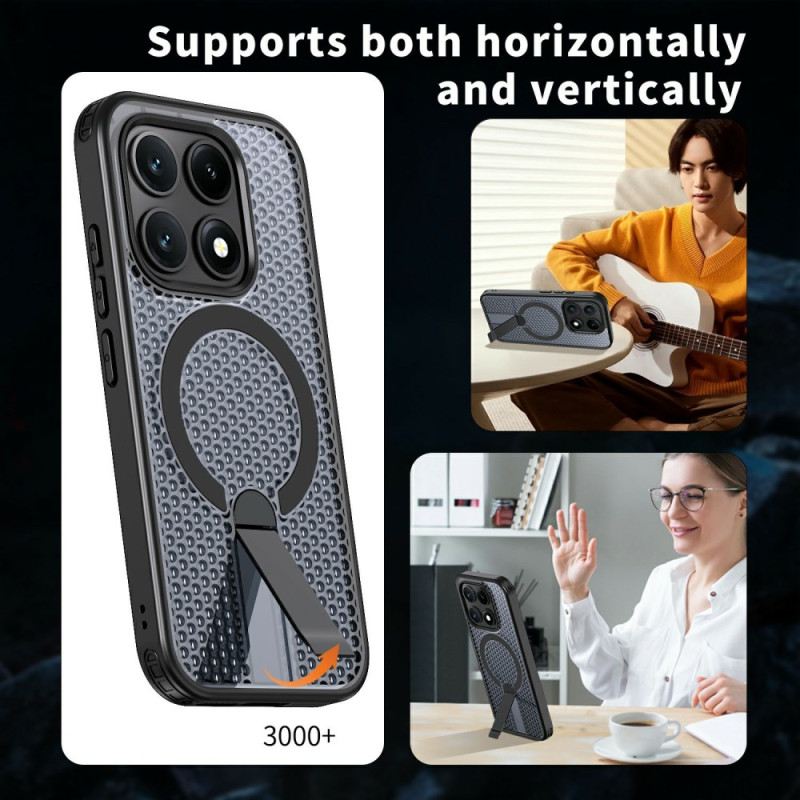 Tok Xiaomi 17 Mágneses Rácsos Textúra Kihajtható Állvánnyal