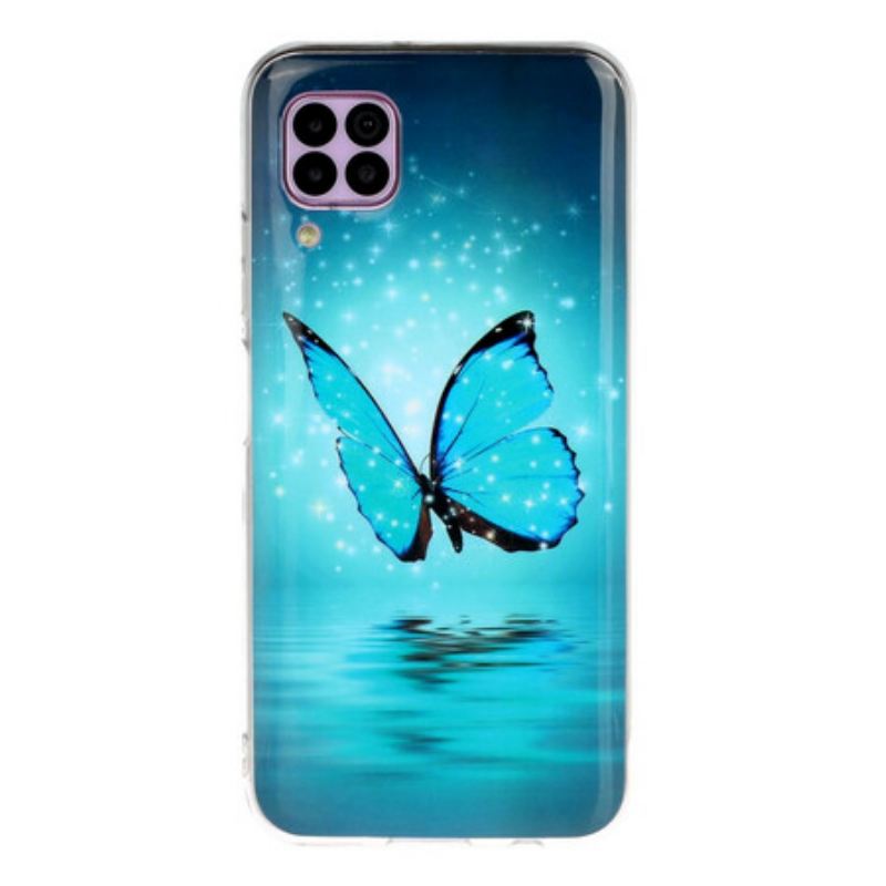 Tok Huawei P40 Lite Fluoreszkáló Kék Pillangó