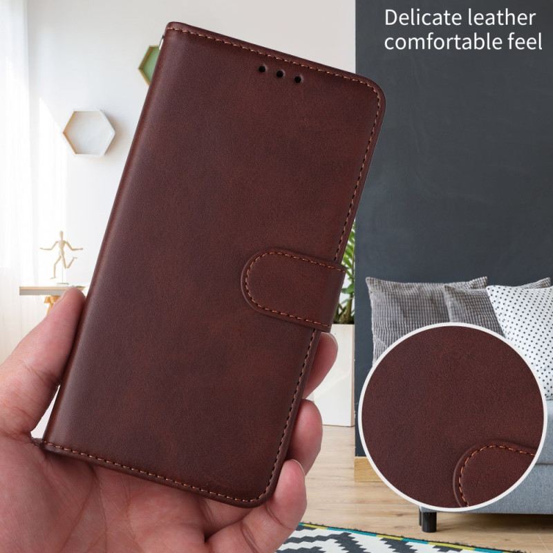 Bőrtok Sony Xperia 1 Vii Egyszínű Műbőr