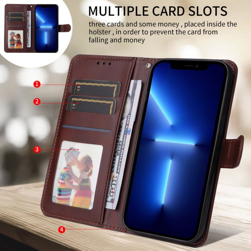 Bőrtok Sony Xperia 1 Vii Egyszínű Műbőr