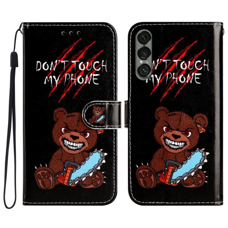 Bőrtok Sony Xperia 1 Vii Ne Nyúlj A Telefonomhoz! Maci