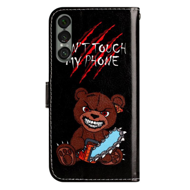 Bőrtok Sony Xperia 1 Vii Ne Nyúlj A Telefonomhoz! Maci