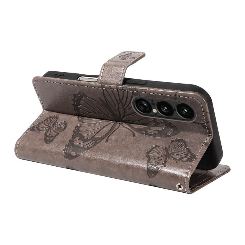 Bőrtok Sony Xperia 1 Vii Óriás Pillangók