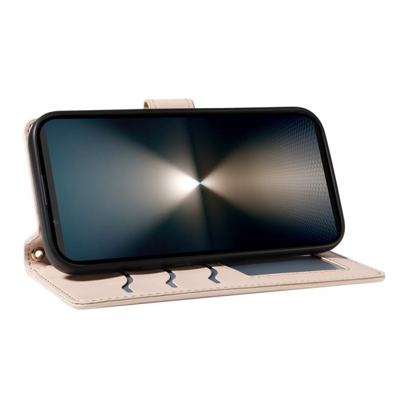 Bőrtok Sony Xperia 1 Vii Steppelt Pánttal És Vállpánttal