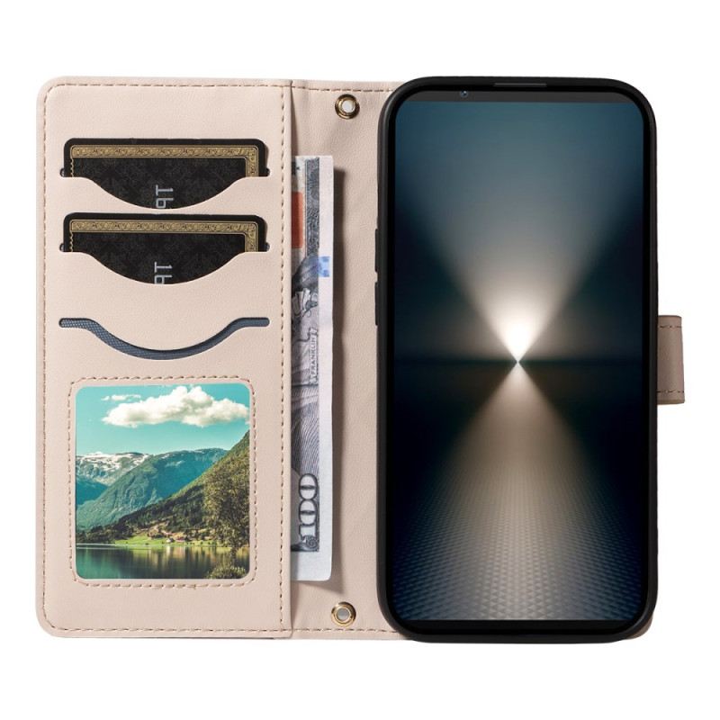 Bőrtok Sony Xperia 1 Vii Steppelt Pánttal És Vállpánttal