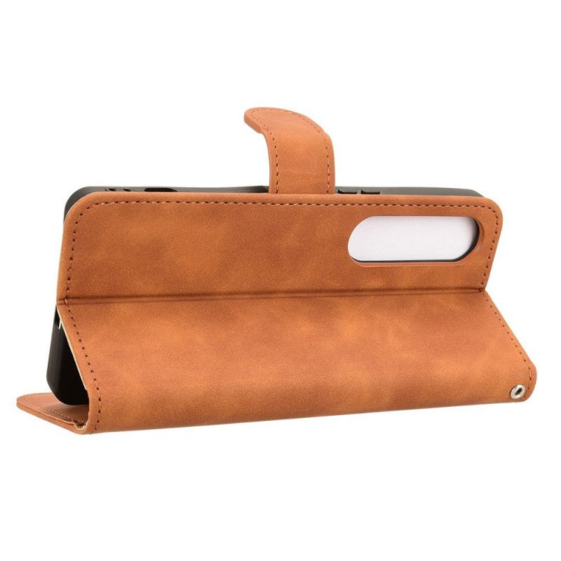 Bőrtok Sony Xperia 1 Vii Velúr Hatású