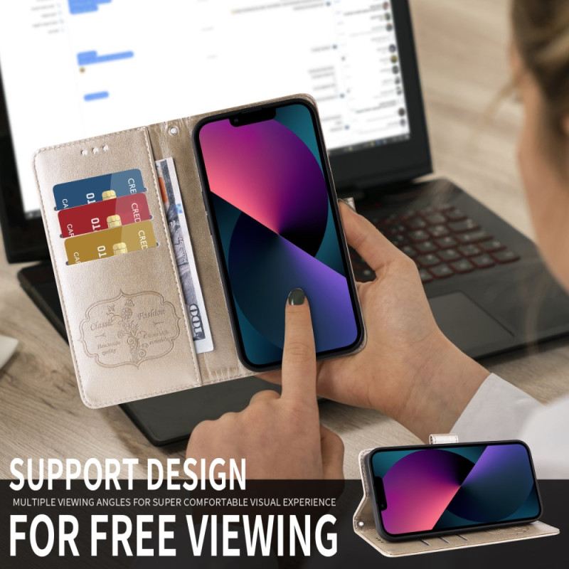 Bőrtok Sony Xperia 1 Vii Virágminta