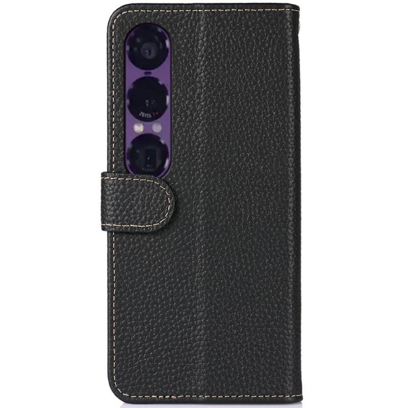 Fliptok Sony Xperia 1 Vii Khazneh Valódi Bőr