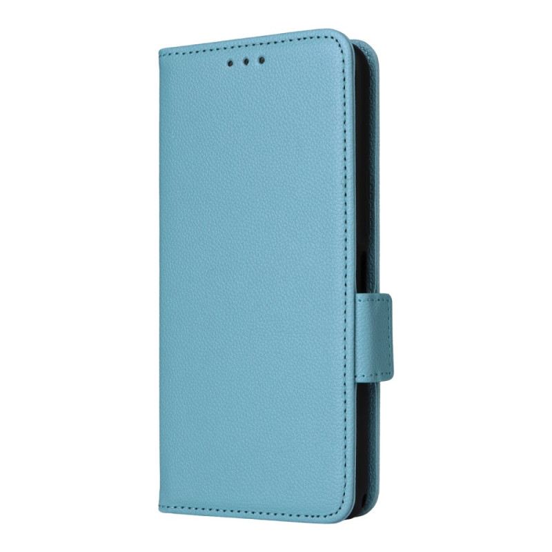 Kinyitható Bőrtok Sony Xperia 1 Vii Licsi Textúra Pánttal