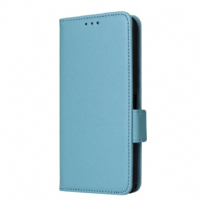 Kinyitható Bőrtok Sony Xperia 1 Vii Licsi Textúra Pánttal