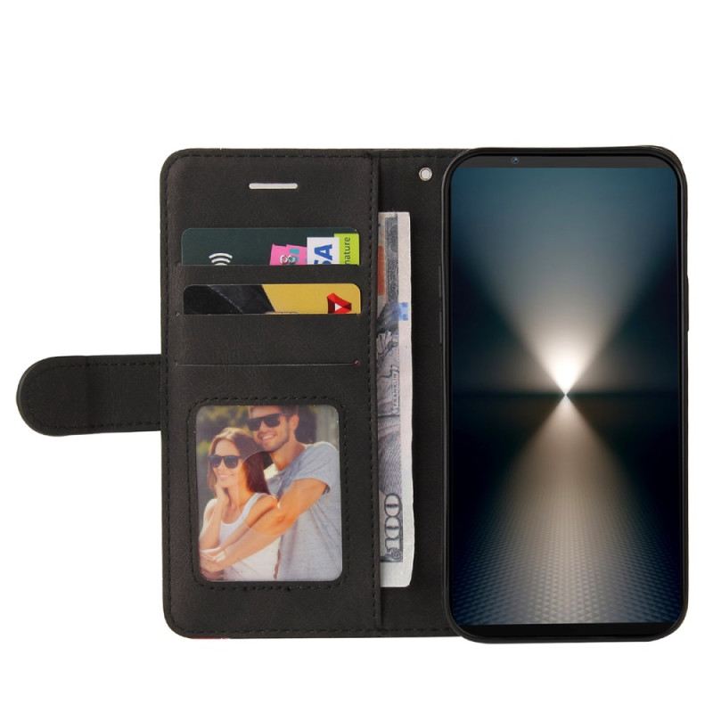 Kinyitható Tokok Sony Xperia 1 Vii Kéttónusú Hullámos Vonalvezetésű