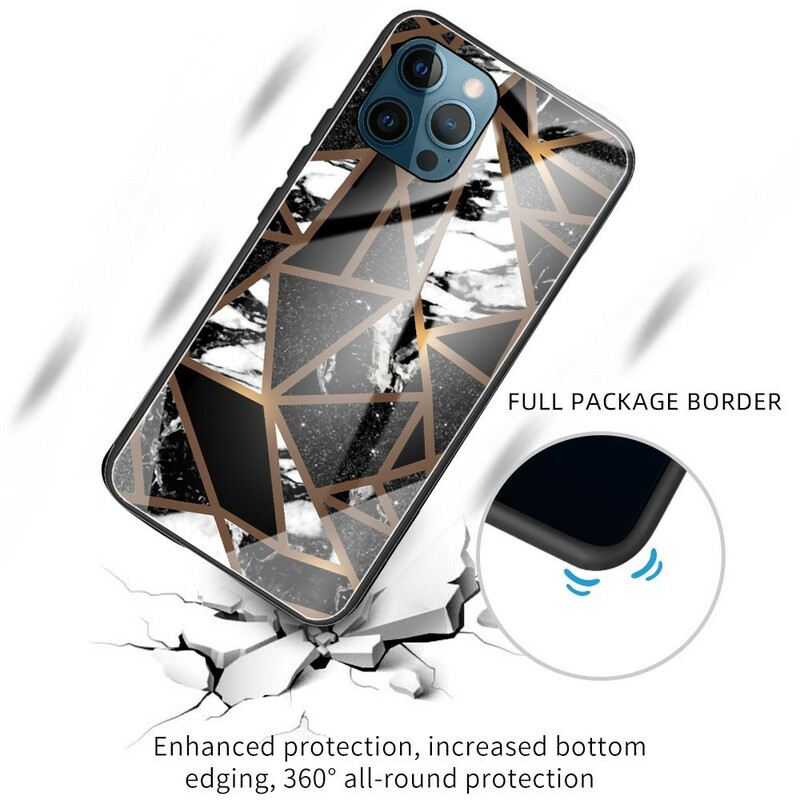 Telefontok iPhone 13 Pro Geometria Márvány Edzett Üveg