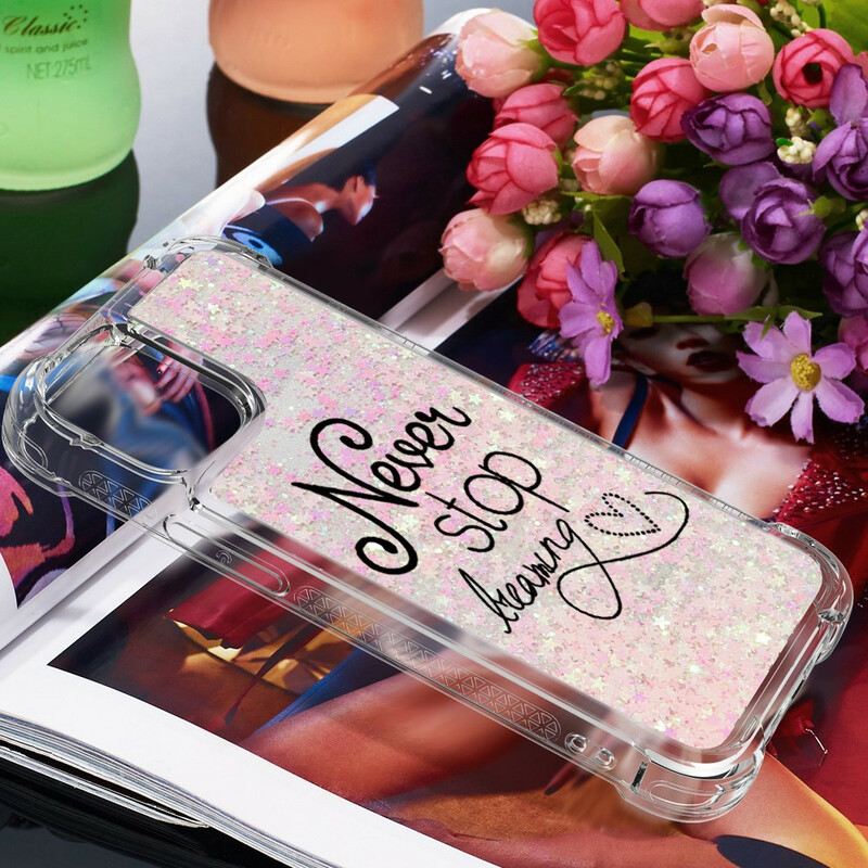 Telefontok iPhone 13 Pro Soha Ne Hagyd Abba A Glitter Álmodozását