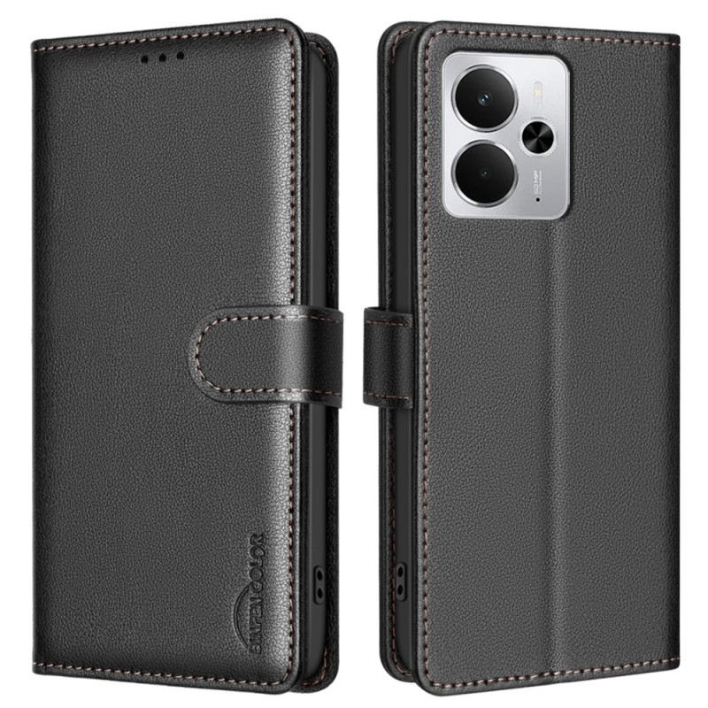 Bőrtok Realme 14 5g Binfen Rfid Blokkoló Szín