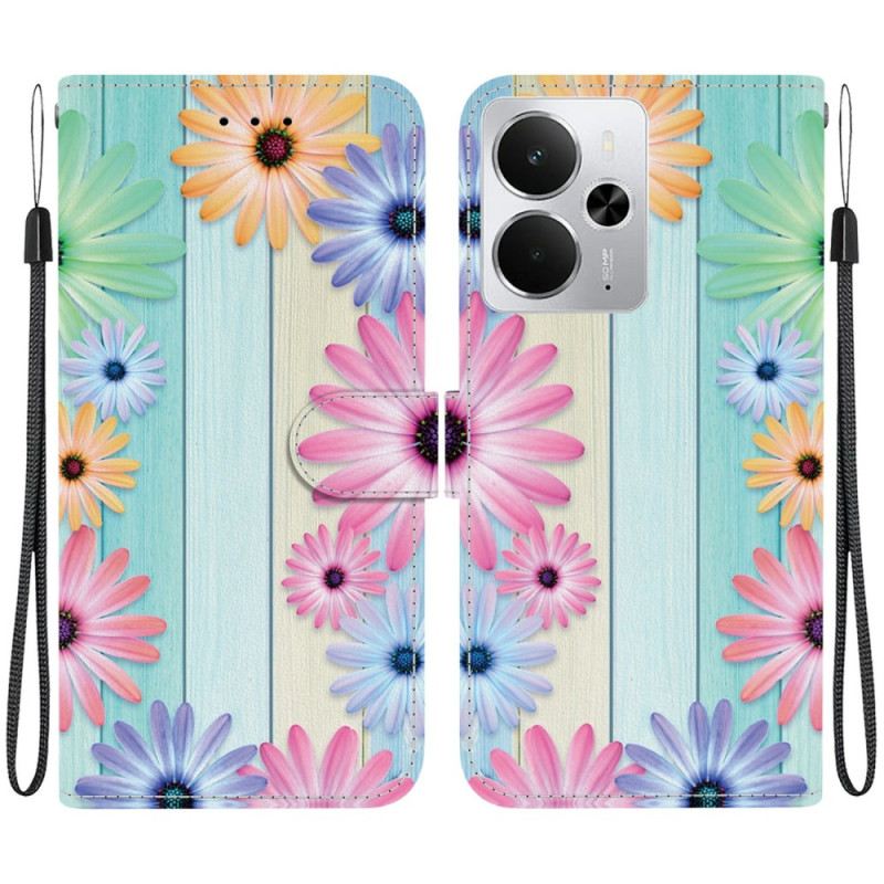 Bőrtok Realme 14 5g Napraforgóminta