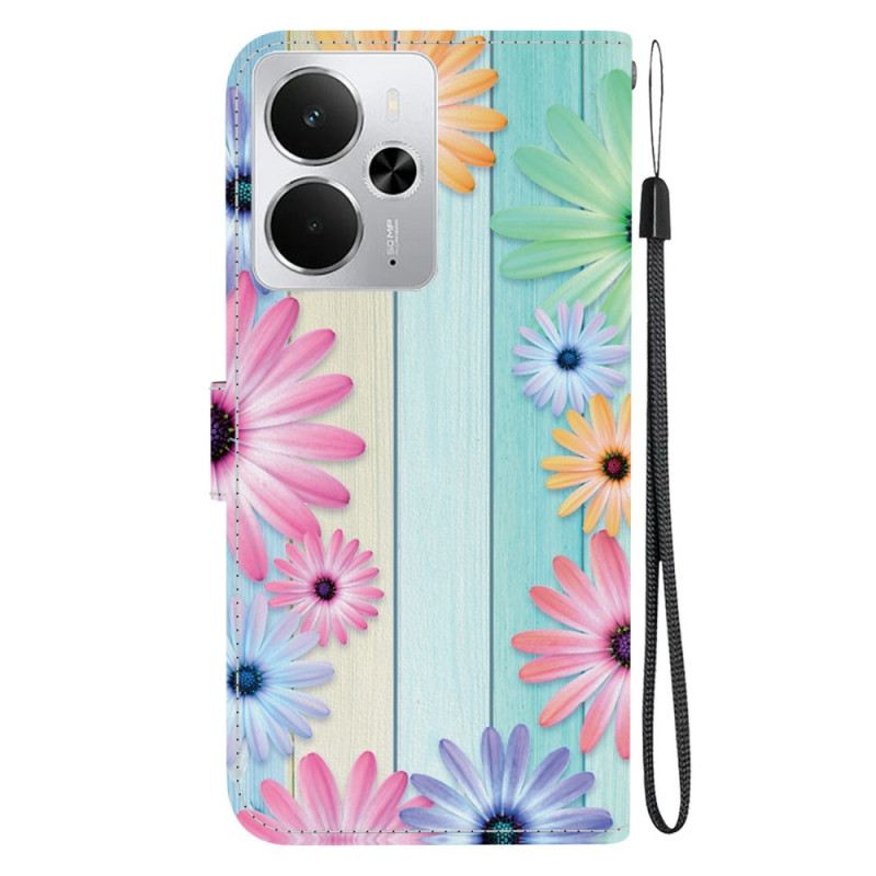 Bőrtok Realme 14 5g Napraforgóminta