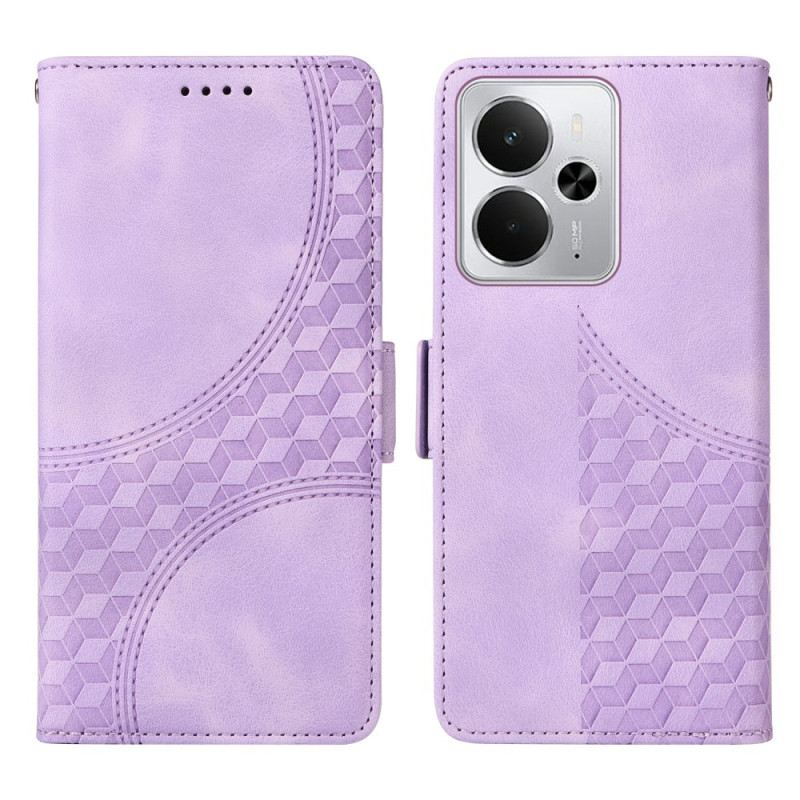 Bőrtok Realme 14 5g Rombusz Minta